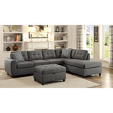 Grey Storage Ottoman B062P153816
