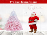 7ft Flocked Christmas Tree - 1264 Branch Tips, Fireproof PVC, 3-Section Assembly, 20" 05926505