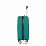 4-piece ABS lightweight suitcase, 14 inch makeup box, aircraft wheels DARK GREEN W284P149256