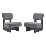 Modern Lounge Chair with Polyester Upholstery, Sturdy Wood Base With Black Finish, N767P241702C