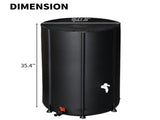 100 Gallon Folding Rain Barrel Water Collector Black 34468059