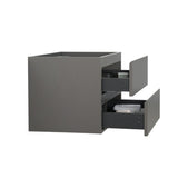 Alice-36W-102,Wall mount cabinet WITHOUT basin,Gray color, With two drawers, Pre-assembled W1865110046