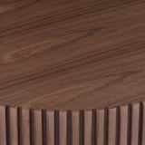35.43'' Round Coffee Table Small Coffee Table for Apartment, Modern Living Room Coffee Table with W876P254013
