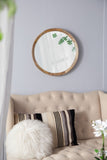 D20x1.5"Transitional Decor Style Mango Wood Wall Mirror Wall Decor with Frame of Solid Mango Wood W2078130544