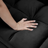 64.9 "3-in-1 foldable large size sofa bed, modern velvet double sofa, sofa bed with adjustable back, W2564P228262