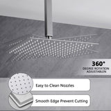 12 Inch Bathroom Rain Shower Combo Set With Hand Shower W121749881