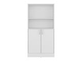 Insite Kitchen Storage Cabinet with 3 Shelves and 2 Closed Compartments, White B128P485381