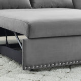 MH" Sleeper Sofa Bed w/USB Port, 3-in-1 adjustable sleeper with pull-out bed, 2 lumbar pillows and W119362743