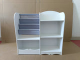 Kids Bookshelf and Toy Organizer, 3 Tier Bookshelf for, Fabric Toddler Bookcase Book Shelf for W808P221066