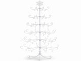 6ft White PVC Metal Artificial Christmas with Snowflake Topper, No Extra Ornaments, Daily Decor 13875563