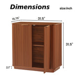 31.5'' Buffet Cabinet Sideboard with Storage Curved wave Design for Bedroom, Living Room, Hallway, 87380931