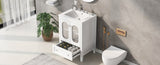 24" Bathroom Vanity with Sink, Bathroom Vanity Cabinet with One Drawer and Doors, Adjustable Shelf, N725P170590K