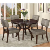 Grey and Espresso Padded Side Chair B062P209242
