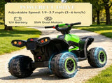 Green 12V Electric Kids ATV 4 Wheeler Ride On, Dual Motors, High Low Speed, Music & Headlights, 85033411
