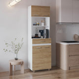 Sicilia Pantry Cabinet Freestanding Kitchen Storage Unit For Food, Dishes, Or Appliances, White/ B200P335383