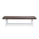 Outdoor Carlisle Benches, Sandblasted Dark Brown White 54562.00SBRN
