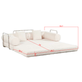 cream color sofa for living room apartment bedroom and compact room, Upholstered sectional Couch W2603P376361