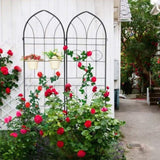 4 Pack Metal Garden Trellis 78.7" x 19.7" Rustproof Trellis for Climbing Plants Outdoor Flower 44697863