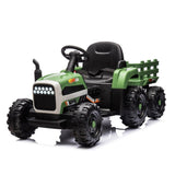 ZNTS Ride on Tractor with Trailer,24V Battery Powered Electric Tractor Toy, 200w*2motor W1578P193905