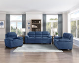 Plush Seating Chair 1pc Blue Textured Fabric Channel Tufting Solid Wood Frame Modern Living Room B011P214022