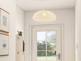 Height-Adjustable Farmhouse Rattan Pendant Lights with Adjustable Hanging Rope 64200391