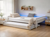 White painted finish, solid pine construction , Full-size bed, 24500023