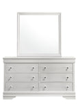 Blaze Modern Style Mirror Made with Wood in White B009P286631