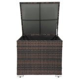 71*71*60.5cm Square Brown Gradient Iron Frame Can Be Stored Rattan Locker 80761880