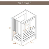 ZNTS 24" Bathroom Vanity Base Only, Soild Wood Frame, Bathroom Storage Cabinet with Doors and Open Shelf, WF287735AAK