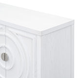 TREXM Retro Sideboard door with Circular Groove Design Round Metal Door Handle for Entrance, Dinning WF307723AAK