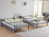 Twin Over Twin Convertible Bunk Bed with 2 Storage Drawers, Metal Bunk Bed Can 58532352