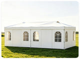 10x20ft Pop Up Canopy Tent with Detachable Sidewalls, 3-Level Adjustable Height Heavy Duty Metal 45626505
