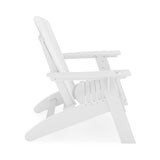 White Adirondack Chair Sturdy HDPE Poly Lumber for Poolside, Patio, and Garden Relaxation B195P198765