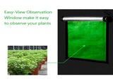 LY-120*120*200cm Home Use Dismountable Hydroponic Plant Growing Tent with Window Green & Black 10754030