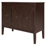U_STYLE Adjustable Shelf Storage Sideboard with 3 Retro Metal Handles and 4 Pinewood Legs, for N711P261460D