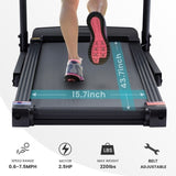 ZNTS Treadmills - 2.5 HP hydraulic folding removable treadmill with 3-speed incline adjustment, 12 preset W1668124387