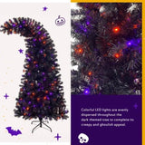 ZNTS 6FT Artificial Fir Bent Top Halloween Christmas Tree, Xmas Tree Bendable Grinch Style Christmas Tree 02354746