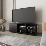 FM FURNITURE Parker TV Stand with a Door and Open Storage,Wengue B128P269886