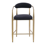 Modern Boucle Bar Stools Set of 2 Modern Upholstered Bar Height Barstools Vintage High Island Chairs W1567P209545