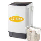 ZNTS Full-Automatic Washing Machine Top Load Portable Compact Laundry Washer Spin with Drain Pump,10 84718079