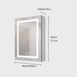 20 X 28 inch Bathroom Medicine Cabinet with Mirror Wall Mounted LED Bathroom Mirror Cabinet with W173894722