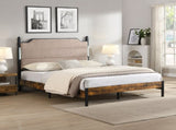 Queen Bed Frame , Upholstered headboard with Charging and Touch sensitive LED Lights, Under Bed W311P416222