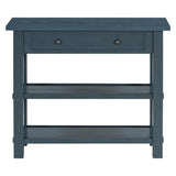 ZNTS TREXM Retro Console Table with Drawer and Two Sturdy Shelves for Entryway, Living Room N715P195561M