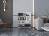 Bookcase 40.6" H, 6 shelves, 4 legs, White B097P250870