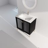 32Inch Freestanding Bathroom Vanity Plywood With Ceramic Sink, Soft Closing Door W999139424