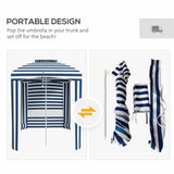Outdoor Umbrella-Blue White 84736791