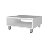 White Coffee Table with Open Storage B062P252204