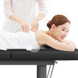 ZNTS 80 Inches Wide - Quality Leather Beauty Spa Furniture Massage Table Iron on Round Legs Facial W1550137650