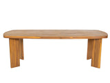 71" Outdoor Acacia Wood Dining Table, Teak Finish, Rounded End Rectangular Patio Wooden Table for N762P506193D