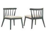 2-Piece Rustic Dining Chairs, Solid Wood Frame, Farmhouse Design, Easy Assembly W2537P214547